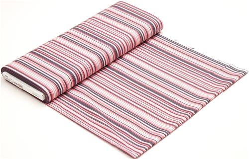 pale pink grey and white stripes fabric par Michael Miller 3