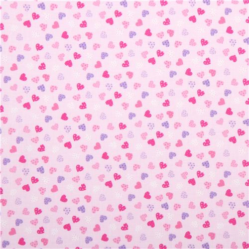 rosaner Herzen Stoff Timeless Treasures USA 3