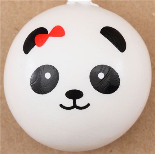 efterklang skrig Tage en risiko panda bear bun with red bow squishy - modeS4u
