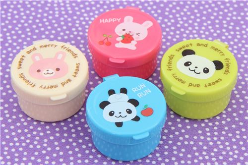 panda rabbit mini sauce containers for Bento Box Lunch Box - modeS4u