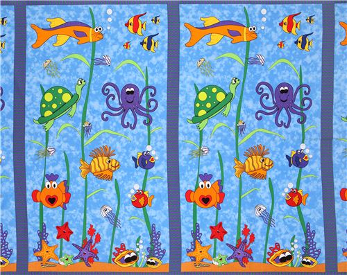 panel sea animal fabric Under the Sea Heidi Pridemore 5