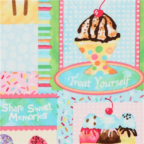 Tissu patchwork Timeless Treasures crèmes glacées pastel Tissu