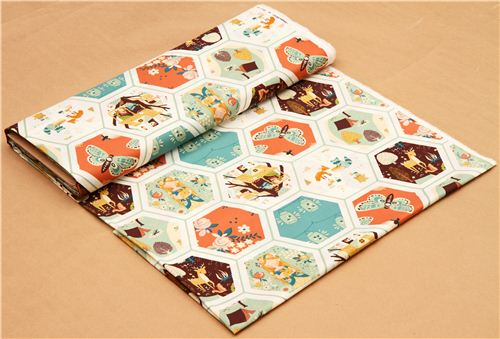 patchwork forest animals organic fabric birch Fort Firefly 4