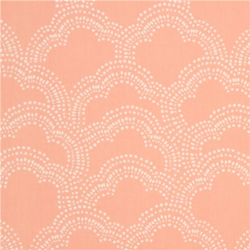 peach mini white dot pattern birch organic fabric from the USA Fabric ...