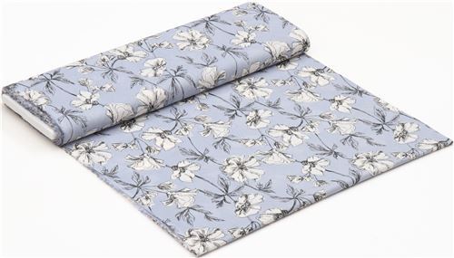 Cotton Voile Water Lily in Periwinkle