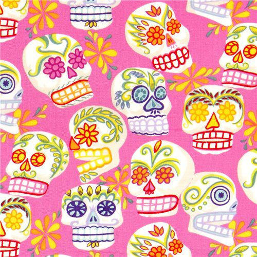 Mini Calaveras Sugar Skulls Fabric
