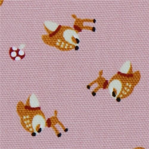 pink Bambi Kokka oxford fabric baby deer from Japan 1
