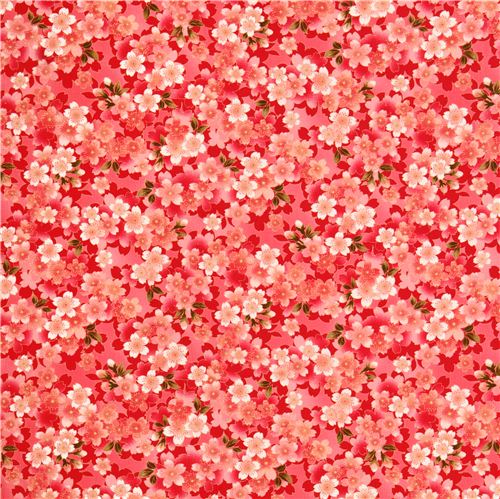 pink Cosmo Sakura cherry blossom fabric from Japan  2