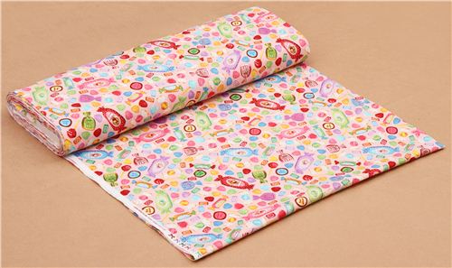 pink Cosmo candy sweets fabric from Japan 3