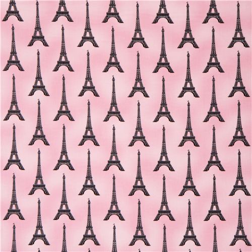 pink Eiffel Tower fabric Robert Kaufman Paris Panache 2