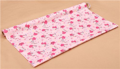 pink Hello Kitty laminate fabric heart confetti by Sanrio from Japan 3