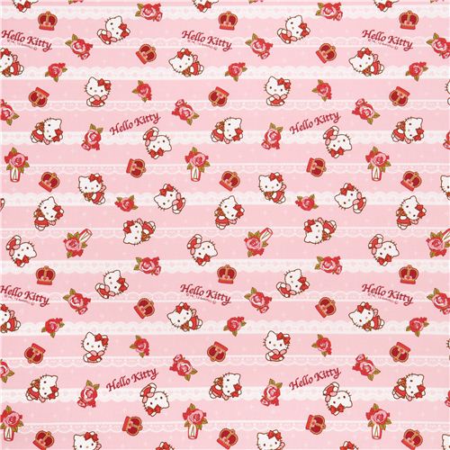 pink Hello Kitty oxford fabric rose crown angel by Sanrio from Japan ...