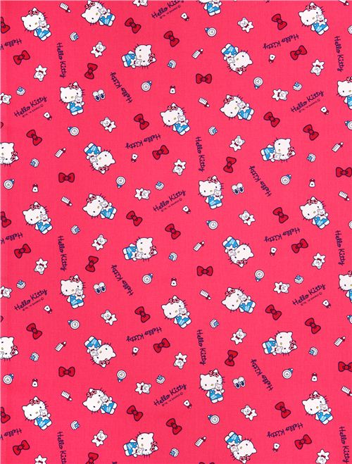 Pink Hello Kitty Oxford Fabric Teddy Bow Comb By Sanrio From Japan Fabric By Sanrio Modes4u 4701