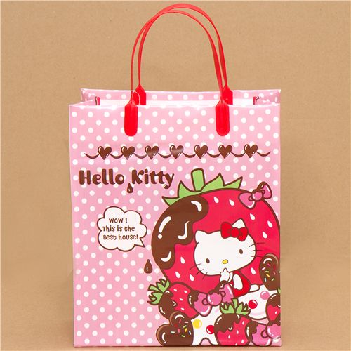 pink Hello Kitty strawberry plastic bag from Japan Handbags Bags