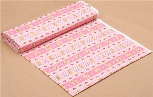 pink Hummingmint animal Sanrio oxford fabric 3
