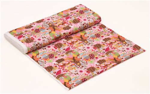 pink Japanese Anime fairy tale Manga fabric Snow White Sage 3