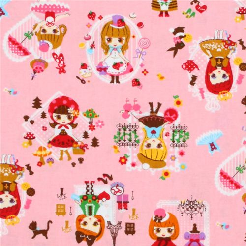 pink Japanese fabric girls go shopping Cosmo 1