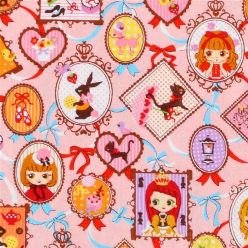 pink Japanese fabric girls portrait photos Cosmo 1