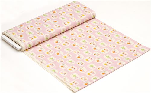 pink Kokka fabric with cute pigs by Heather Ross 3