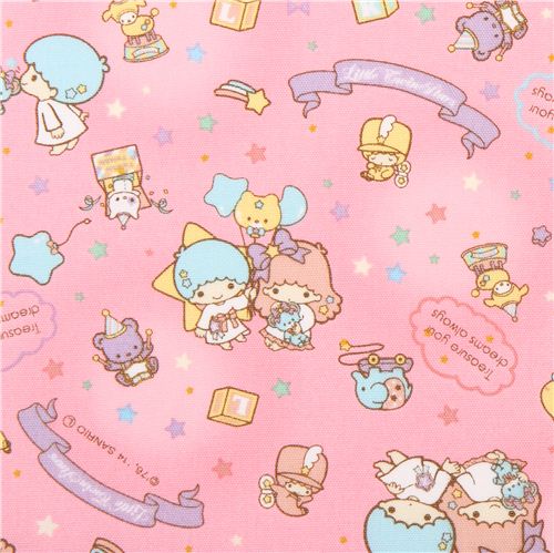 pink Little Twin Stars star ballon toys Sanrio oxford fabric from Japan 1