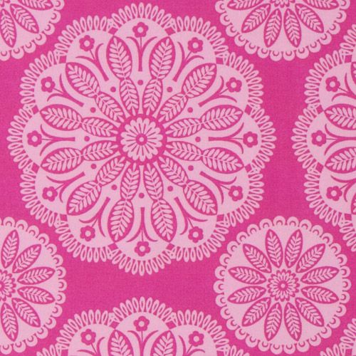 pink Michael Miller fabric Tonal Kaleidoscope flowers 1