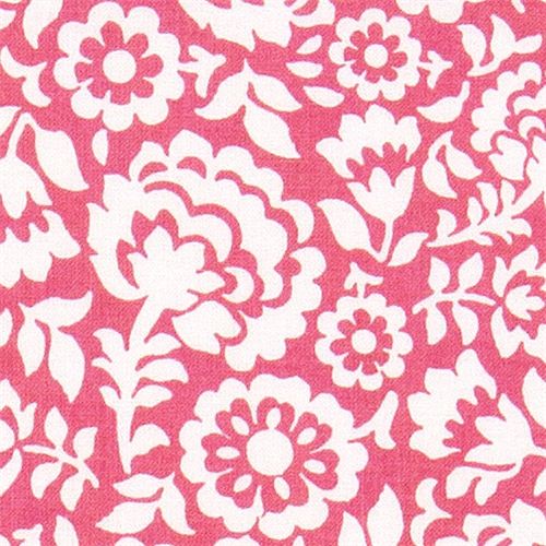 pink Michael Miller fabric with ornaments flowers 1