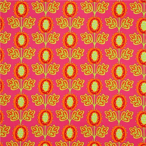 pink Michael Miller flower fabric with peonies 2