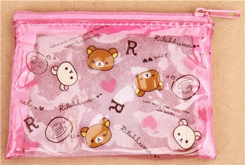 pink Rilakkuma bear hearts handbag by San-X - modeS4u