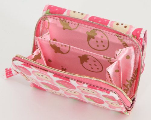 pink Rilakkuma wallet bears with strawberry - modeS4u