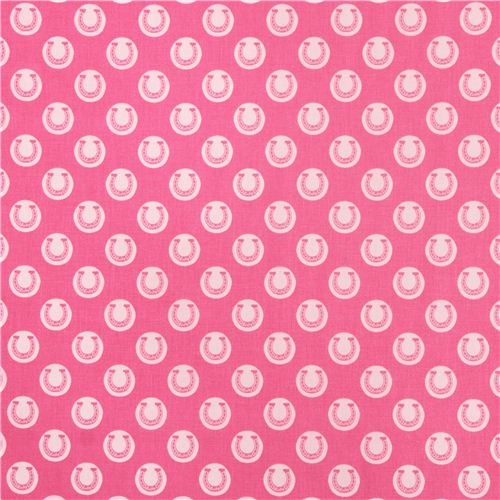 pink Riley Blake horseshoe fabric Derby Style 2