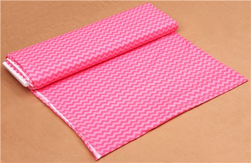 pink Riley Blake knit fabric with hot pink Chevron pattern 3