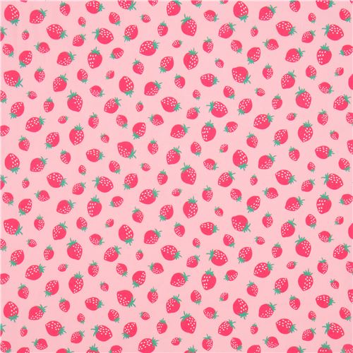 pink Robert Kaufman hot pink strawberry fruit fabric Sevenberry Mini ...