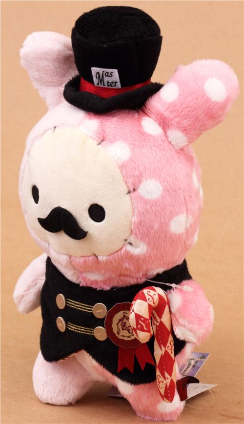pink Sentimental Circus rabbit with moustache plushie Plush Toys