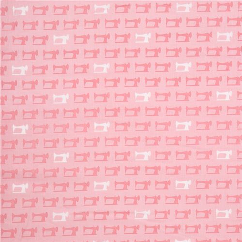 pink Sewing Studio sewing machine retro fabric Robert Kaufman - modeS4u