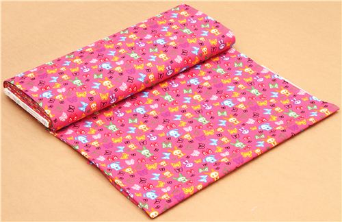 pink Skelanimals animal skeleton fabric butterfly USA 3