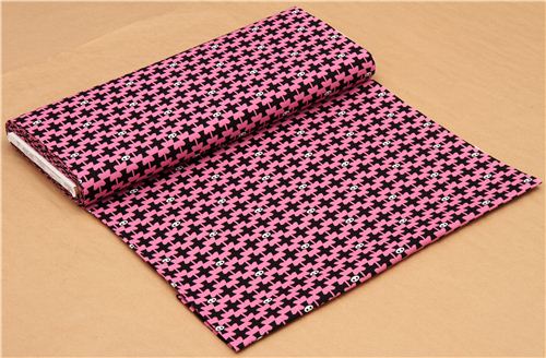 pink Skelanimals cross skull fabric from the USA 4