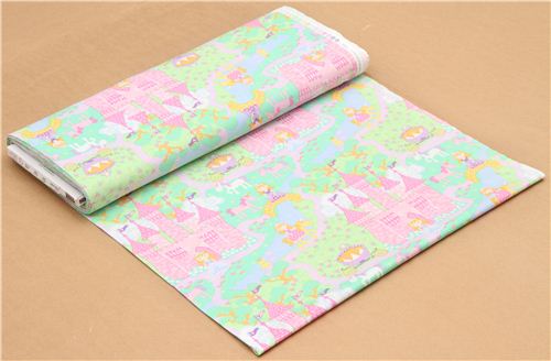 pinker Timeless Treasures Prinzessin M�rchen Schloss Stoff 3