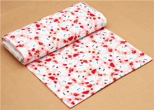 rosa Yeti Schneemensch Flanellstoff Robert Kaufman USA 3
