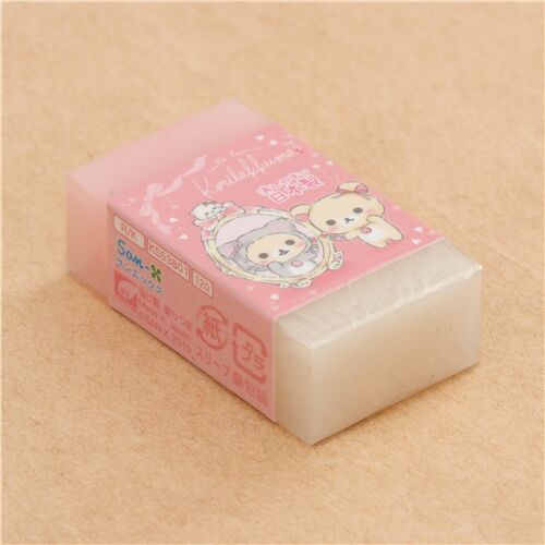 pink and white scented eraser with Korilakkuma by SanX modeS4u
