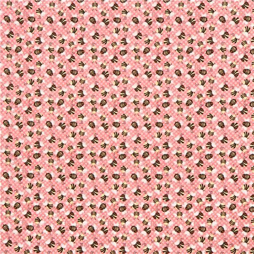 pink bee fabric by Henry Glass from USA 2