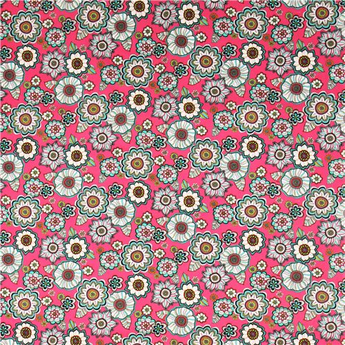 pink big flower fabric par Robert Kaufman USA 2