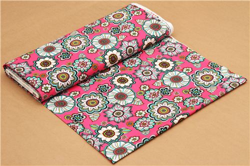 pink big flower fabric par Robert Kaufman USA 3