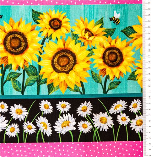 SINGER Sunflower & Daisy Cotton Fabric