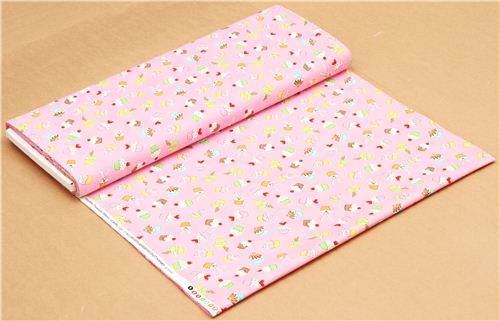 pinker Hasen Cupcakes Stoff von Timeless Treasures 3