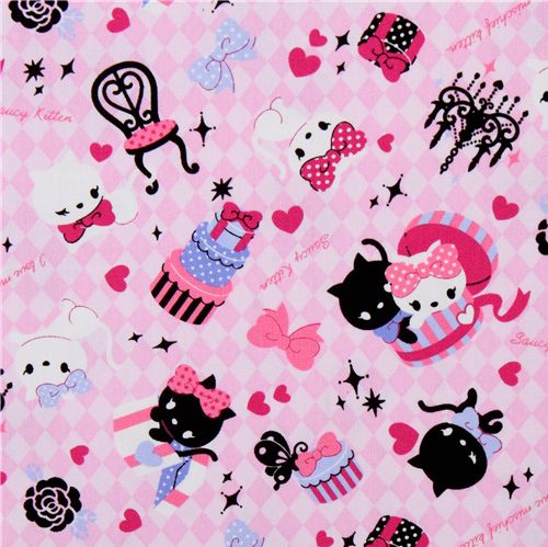 pink canvas fabric kitty presents Japan kawaii 1