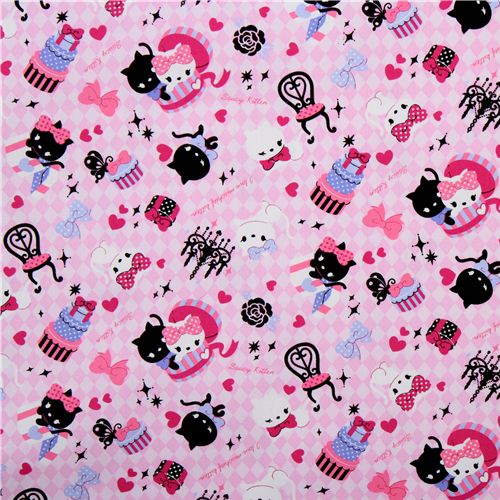 pink canvas fabric kitty presents Japan kawaii 2