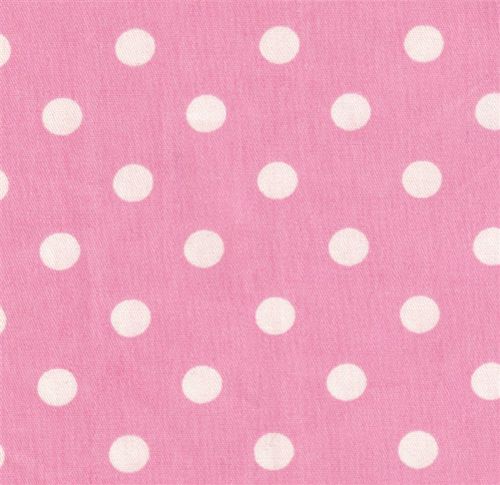 pink canvas fabric with polka dots - modeS4u