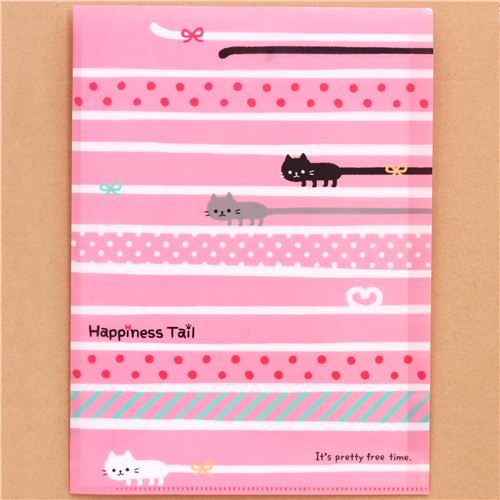 pink-cat-stripe-a4-plastic-file-folder-q-lia-modes4u
