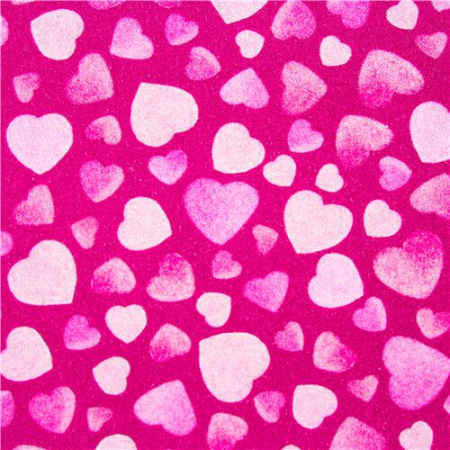 Hearts Desire Tumbling Stamp Effect Fabric by Michael Miller modes4u
