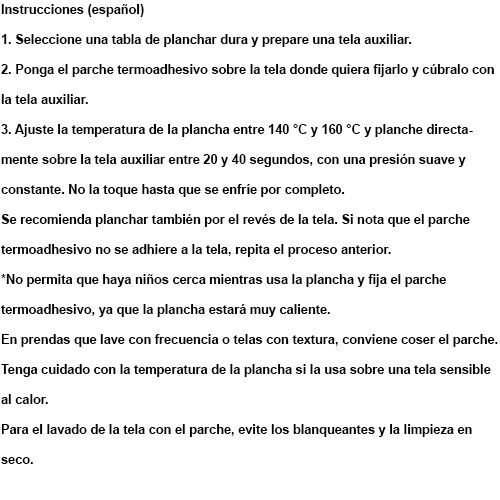 Parche para ropa termoadhesivo fresa